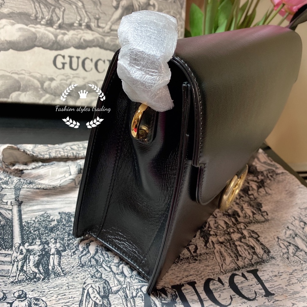 GUCCI GG-Ring Leather Shoulder Bag - Picture 3 of 13